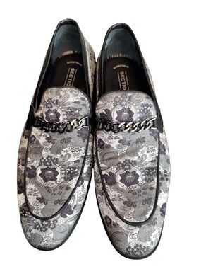 NWOB Section X Amari Men’s Loafers Sz 9 Floral Brocade Tux Formal